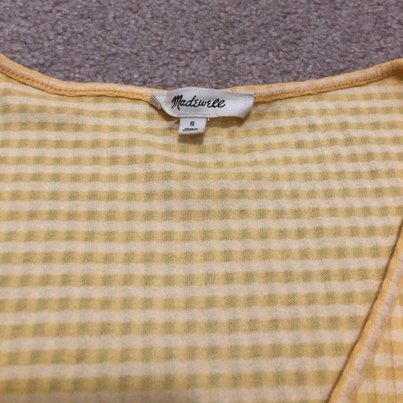 Madewell Yellow Atoboy Gingham Bow Top - Picture 4 of 4